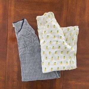 TWO lightweight J. Crew Factory tunics (good beach cover-ups) size XL